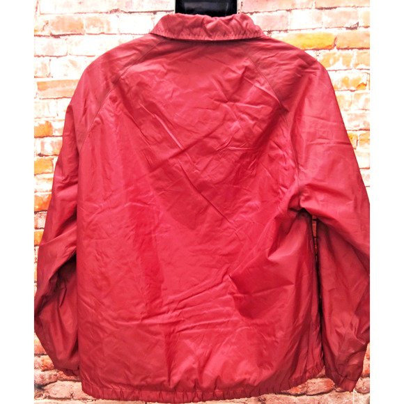 Eagle Ridge Windbreaker Jacket Mens Large Red Snap Button Outdoor Donna Redskins - Picture 7 of 7